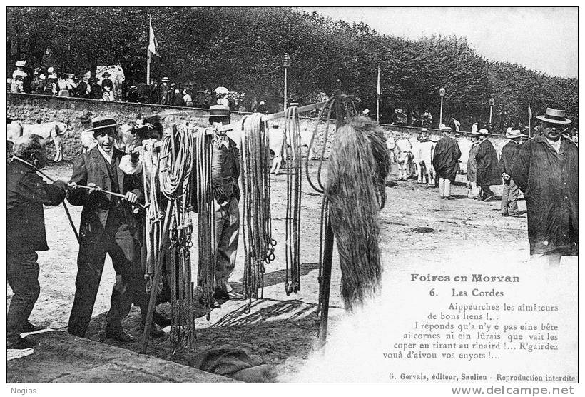 LA FOIRE AUX CORDES DANS LE MORVAN - BELLE CARTE TRES TRES ANIMEE -  TOP !!! - Foires