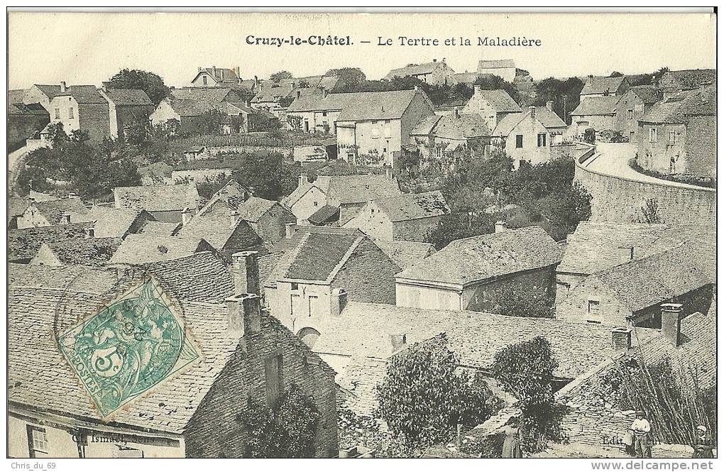 Cruzy Le Chatel Le Tertre Et La Maladiere Scan Recto Verso - Cruzy Le Chatel