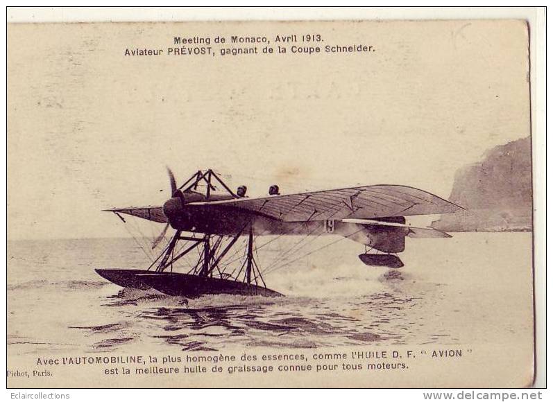 Monaco     Meeting Avril 1913 L'aviateur Prévost - Verzamelingen