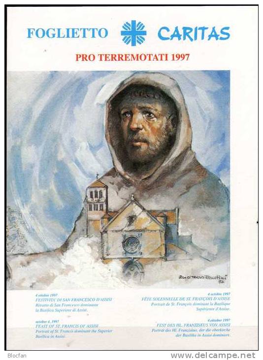 Erdbeben-Hilfe Der Caritas-International Vatikan 1002/5 Als Block 10I ** 40€ Im Gedenkheft Kunst Rom Booklet Bf Vaticane - Libretti