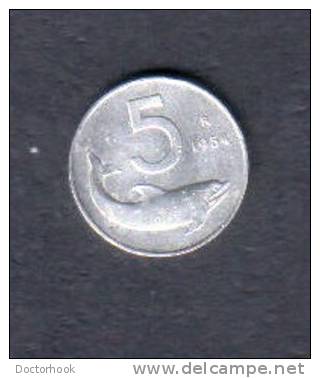 ITALY    5  LIRE 1954 (KM # 92) - 5 Lire