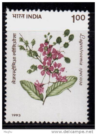 India MNH 1993, 1.00r Jarul, Indian Flowring Trees, Flower - Neufs