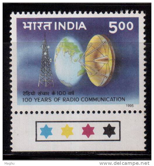 India MNH 1995, Traffic Light / 100 Years Of Radio Communication., Tower, Globe, Dish Aeria. Telecom - Neufs