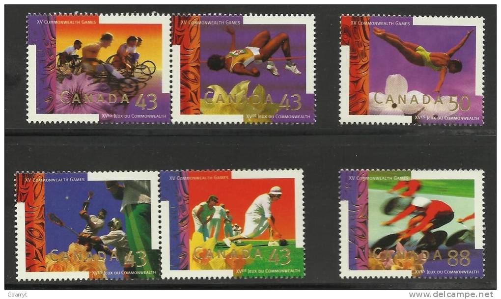 Canada Scott # 1517 - 1522- MNH VF Complete Commonwealth Games Victoria BC.................c6 - Unused Stamps