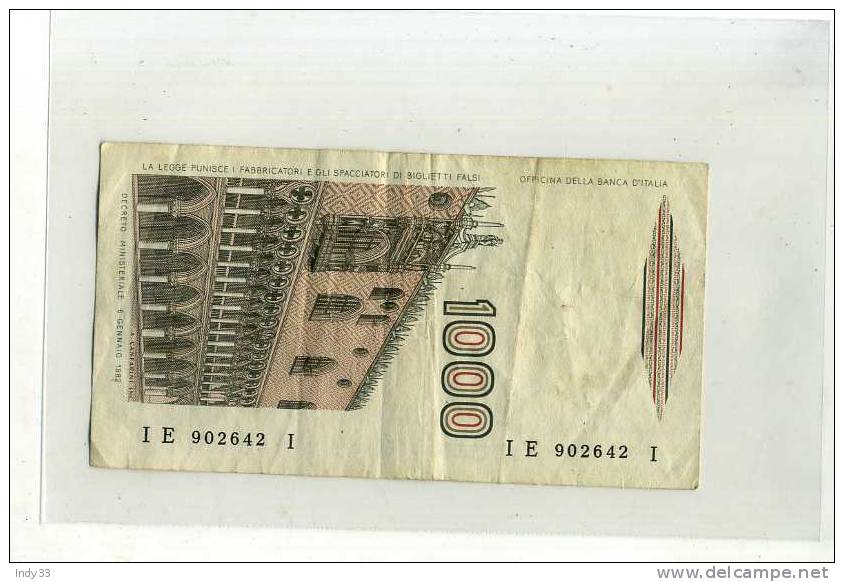 - ITALIE . 1000 L. 1982 - 1000 Lire