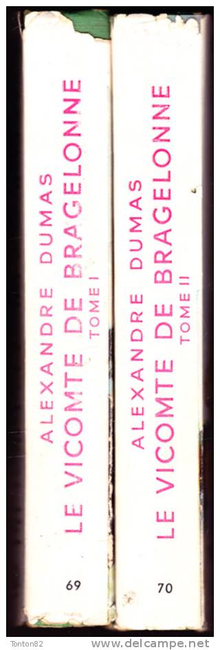 Alexandre Dumas - Le Vicomte De Bragelonne - ( Tomes 1 & 2 ) - Bibliothèque Verte  N° 69 / 70 - ( 1956 ) . - Bibliothèque Verte