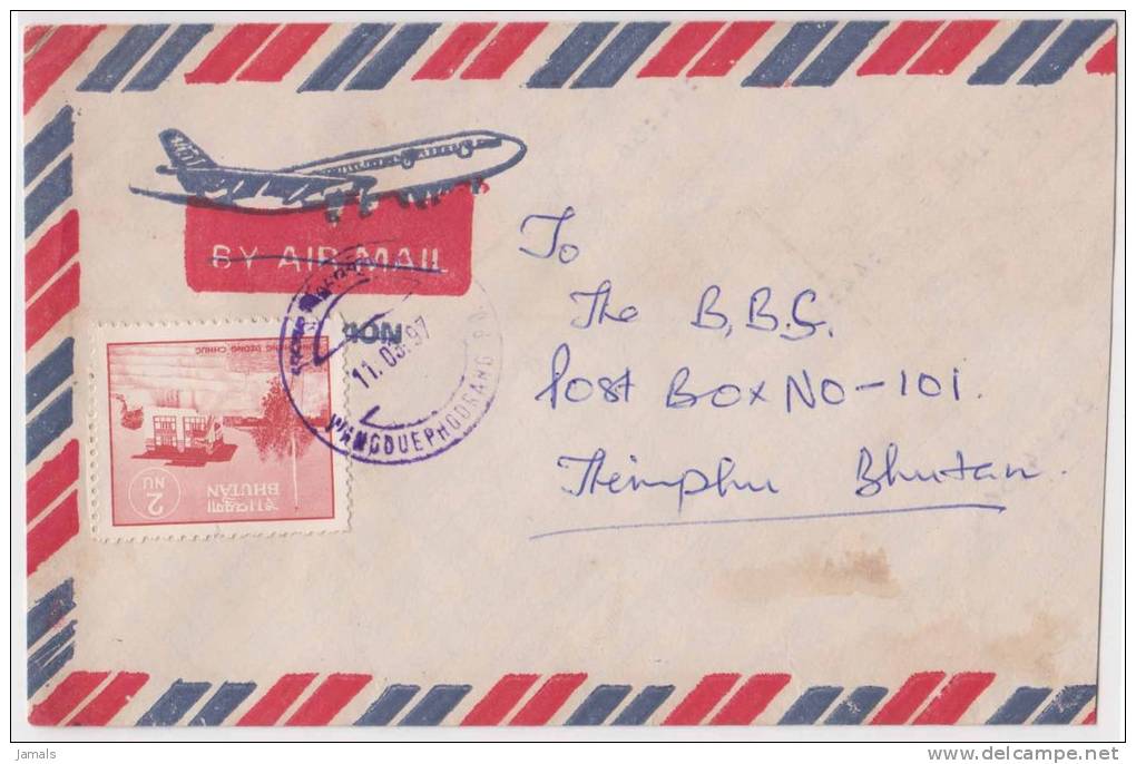 Bhutan Cover, Remote Post Office Postmark, Commercial Cover, Condition As Per The Scan - Bhutan