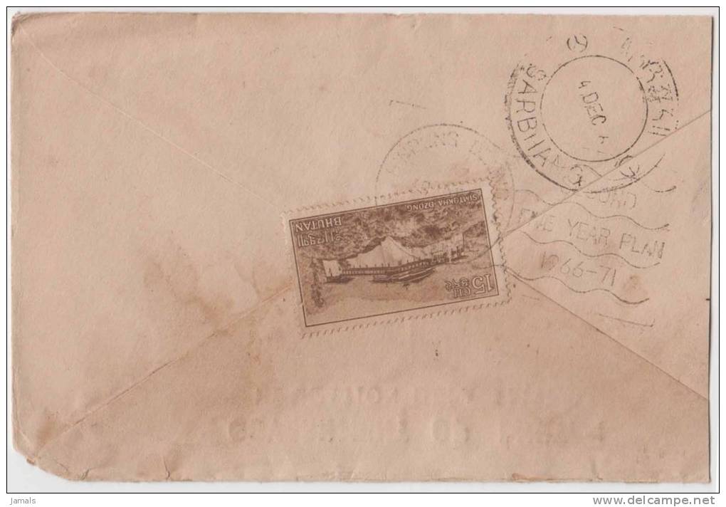 Bhutan Cover, Remote Post Office Postmark, Commercial Cover, Condition As Per The Scan - Bhoutan