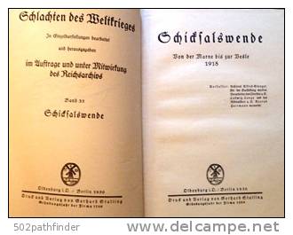 Schlachten Des Weltkrieges - ReichsArchiv - Band 35(Marne-Besle 1918) L.Lange & K.Herrmann - Berlin 1930-G.Stallin(rare) - Other & Unclassified
