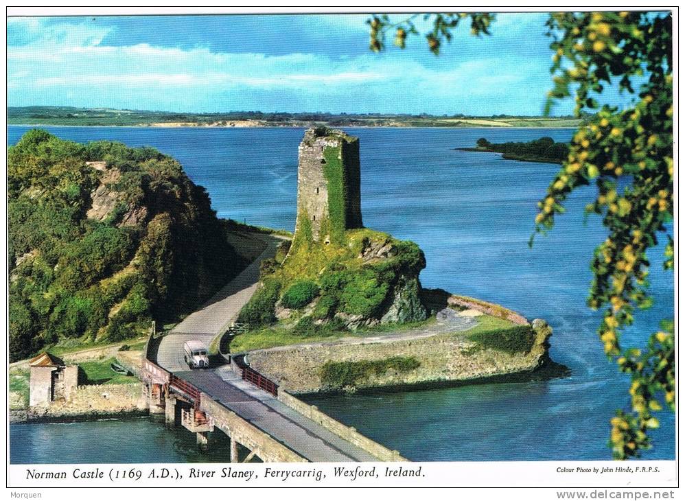 Postal Norman Castle (Wexford) Irlanda. River And Ferry - Wexford