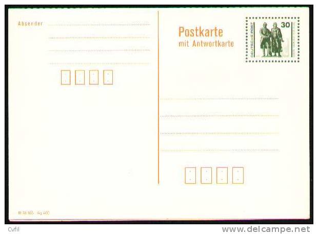 DDR 1990 - UNUSED ENTIRE DOUBLE POSTAL CARD With New Currency (30 Pfennig) - Postales - Nuevos