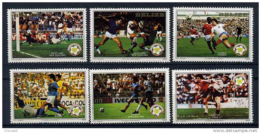 Belize** N° 624 à 629 - "Espana 82" Coupe Du Monde De Foot - Belize (1973-...)