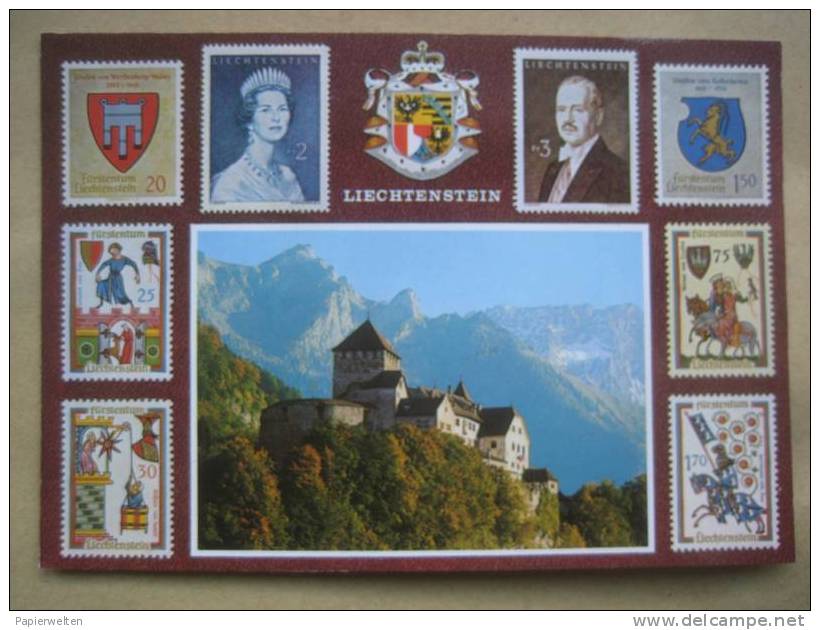 Vaduz (FL) - Schloss / Briefmarken - Liechtenstein