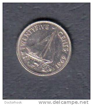 BAHAMAS    25  CENTS 1969 (KM # 6) - Bahamas