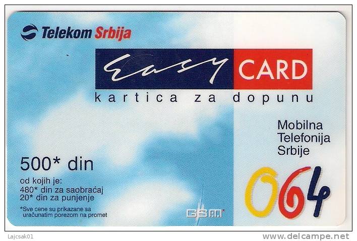 Serbia  GSM Recharge Prepaid  Phone  Card  2003. - Yugoslavia