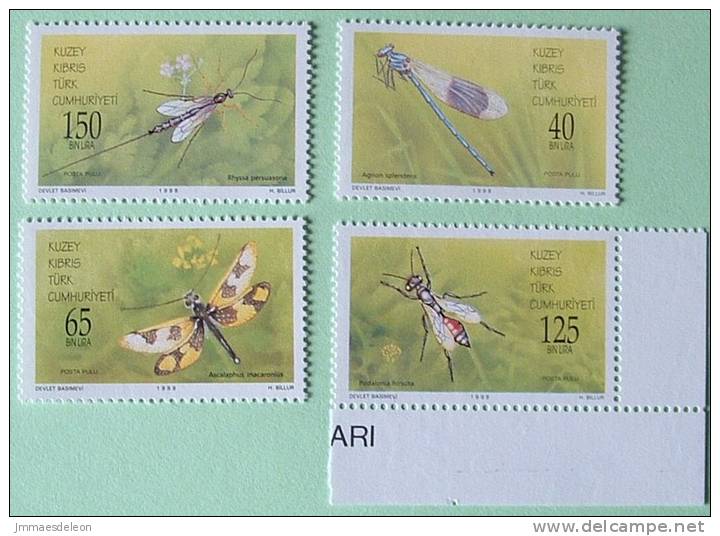 Cyprus (Turk Administration) 1998 Insects Wasps Dragonfly - Mint Full Set - Nuevos