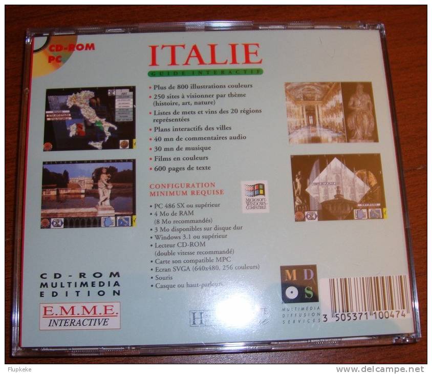 Encyclopédie E.M.M.E. Guide Interactif Italie Sur Cd-Rom Multimedia - Andere Audioboeken