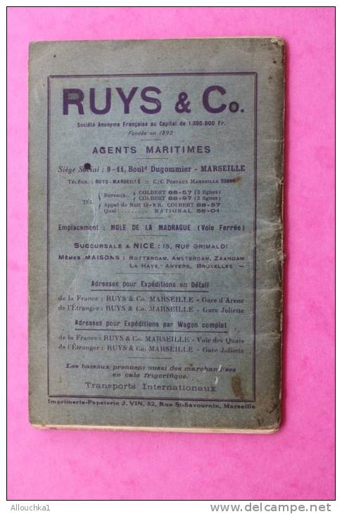 Livret marseillais RUYS carte du réseau des tramways 45e année rues bd cours places traverses de Marseille