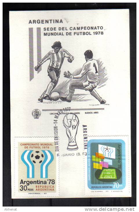 BA1 - ARGENTINA 1978, Mondiali Di Calcio FDC 14/5/77 - 1978 – Argentine