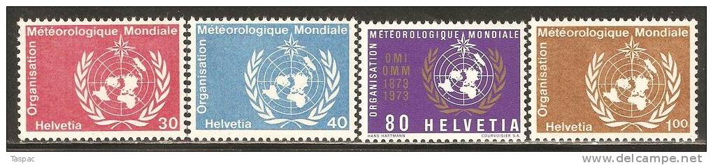 Switzerland 1973 OMM / WMO Mi# 10-13 ** MNH - Dienstzegels