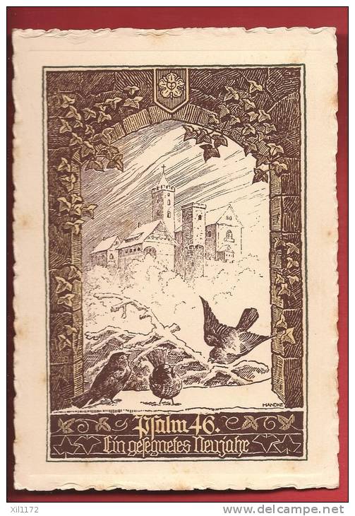 Q0180 Lieu à Déterminer, Psalm 46 Ein Gesegnetes Neujahre. Cachet Winterthur 1929. Serie 238 - Winterthur