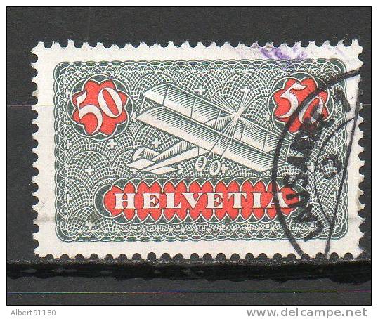 SUISSE P Aériene 50c Noir Rouge 1923-33 N°9 - Gebraucht