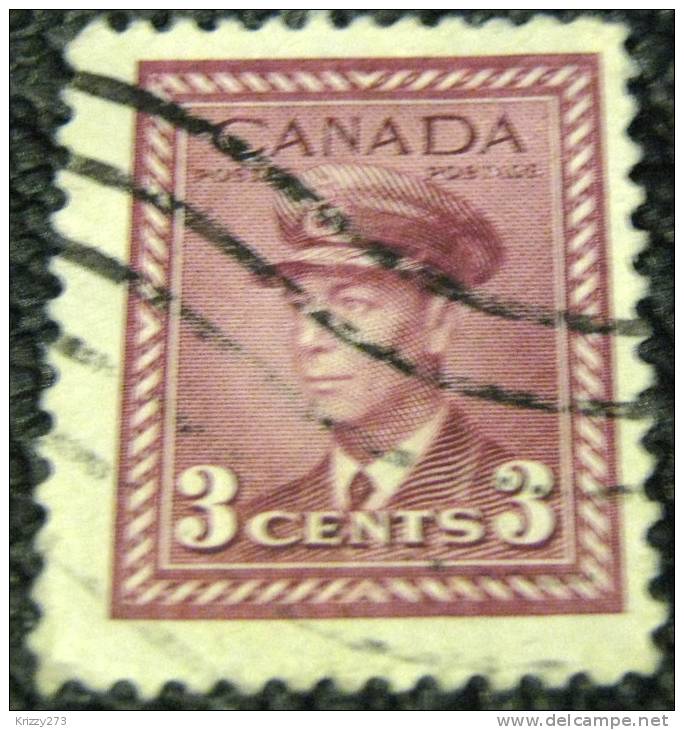 Canada 1942 War Effort King George VI 3c - Used - Used Stamps