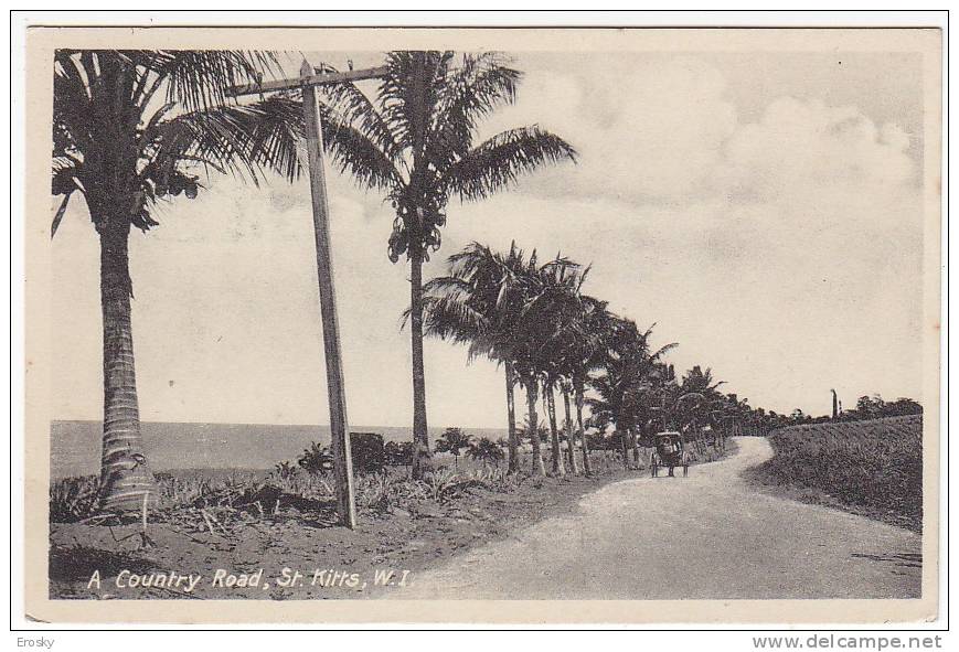 PGL AT019 - ST KITTS COUNTRY ROAD 1940's - St. Kitts Und Nevis