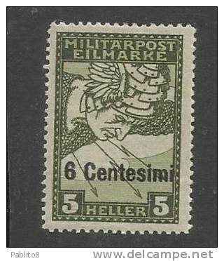 OCCUPAZIONE AUSTRIACA 1918 ESPRESSO 6 CENTESIMI SU 5 H MNH - Austrian Occupation