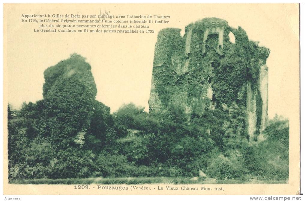 POUZAUGES  Le Vieux Château  Monument Historique - Pouzauges