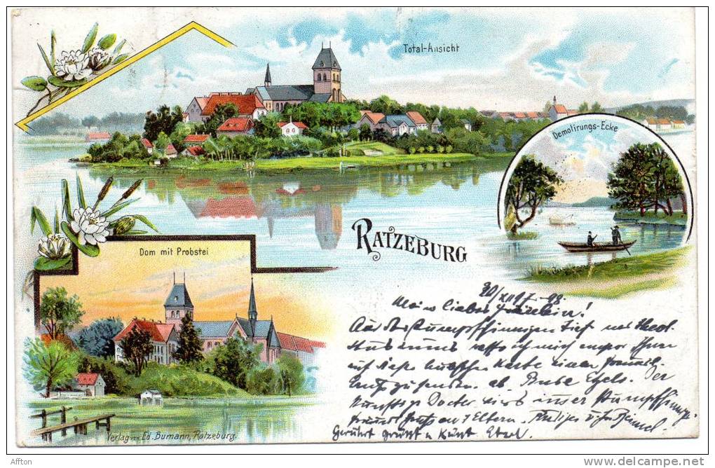 Gruss Aus Ratzeburg 1897 Postcard - Ratzeburg