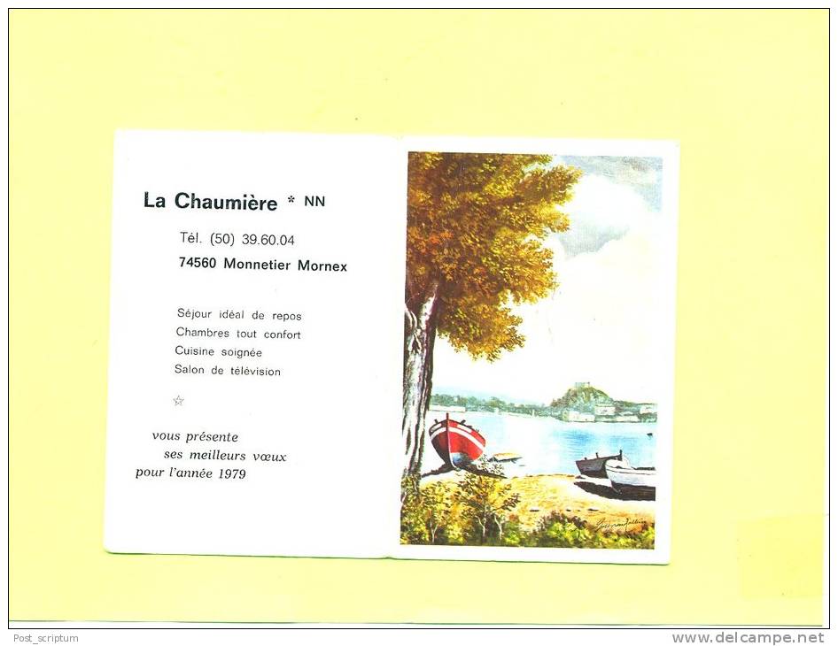 Vieux Papiers - Calendrier Petit Format - Monnetier Mornex - La Chaumière - Kleinformat : 1971-80