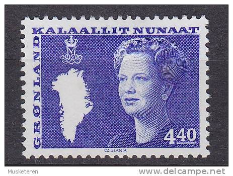 Greenland 1989 Mi. 190, 4.40 Kr Königin Queen Margrethe II. (Cz. Slania) MH* - Nuevos