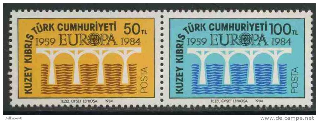 Cyprus Turkish Chypre Turque 1984 Mi 142 /3 YT 127 /8 ** C.E.P.T 25th Anniversary Logo - Europa Cept - Unused Stamps