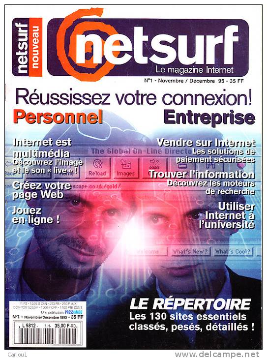 C1 NETSURF Le Magazine INTERNET # 1 1995 Cyber GEEK - Informatik