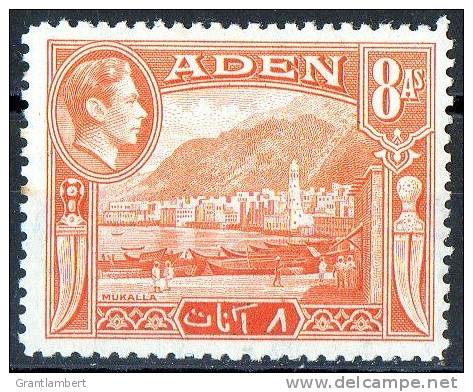 Aden 1939 Mukalla 8A MH - Aden (1854-1963)