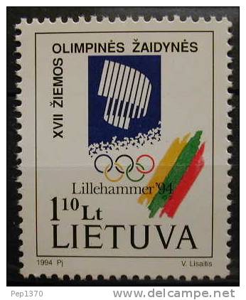 LITUANIA 1994 - JJOO DE LILLEHAMMER - YVERT 477 - Hiver 1994: Lillehammer