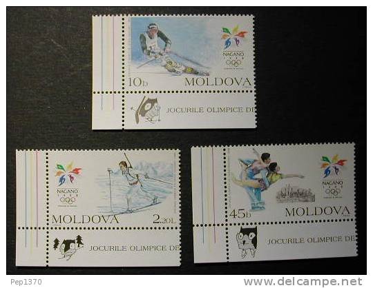 MOLDOVA 1998 - JJOO DE NAGANO  - YVERT  223-225 - Hiver 1998: Nagano