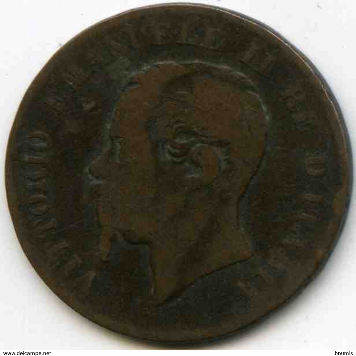 Italie Italia 5 Centesimi 1867 N KM 3.3 - 1861-1878 : Victor Emmanuel II