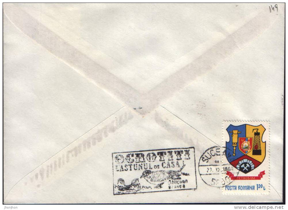 Romania-Envelope Occasionally 1989-  With Cancellation  House Martin;martin Maison; Martin Haus-2/scans - Moineaux