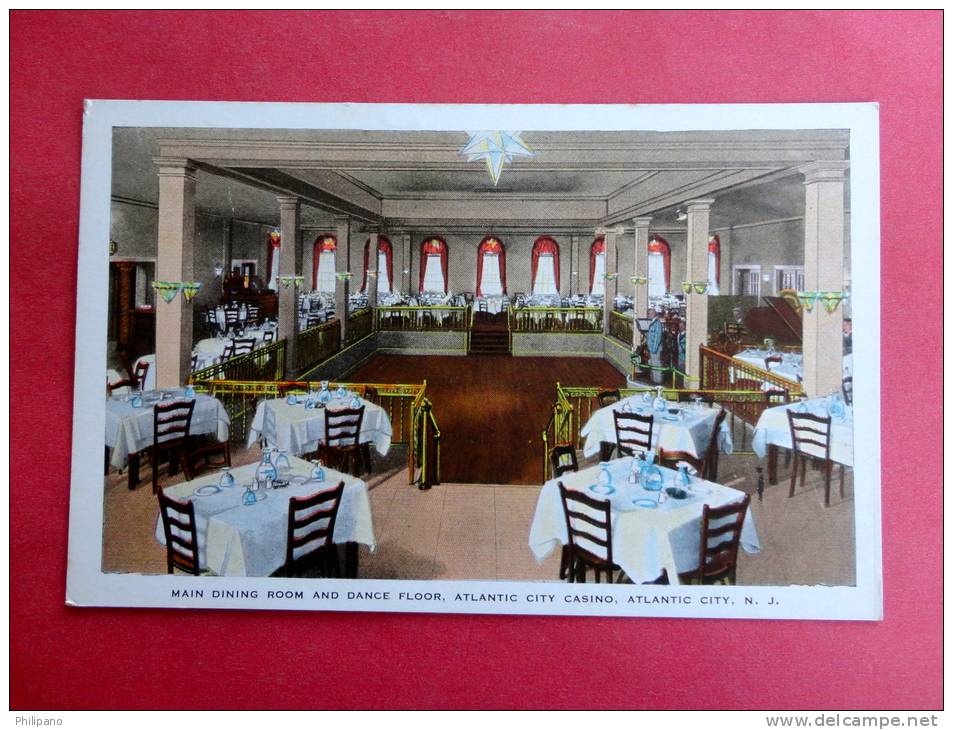 New Jersey > Atlantic City  Main Dining Room & Dance Floor Vintage Wb ----  ----------ref  602 - Atlantic City