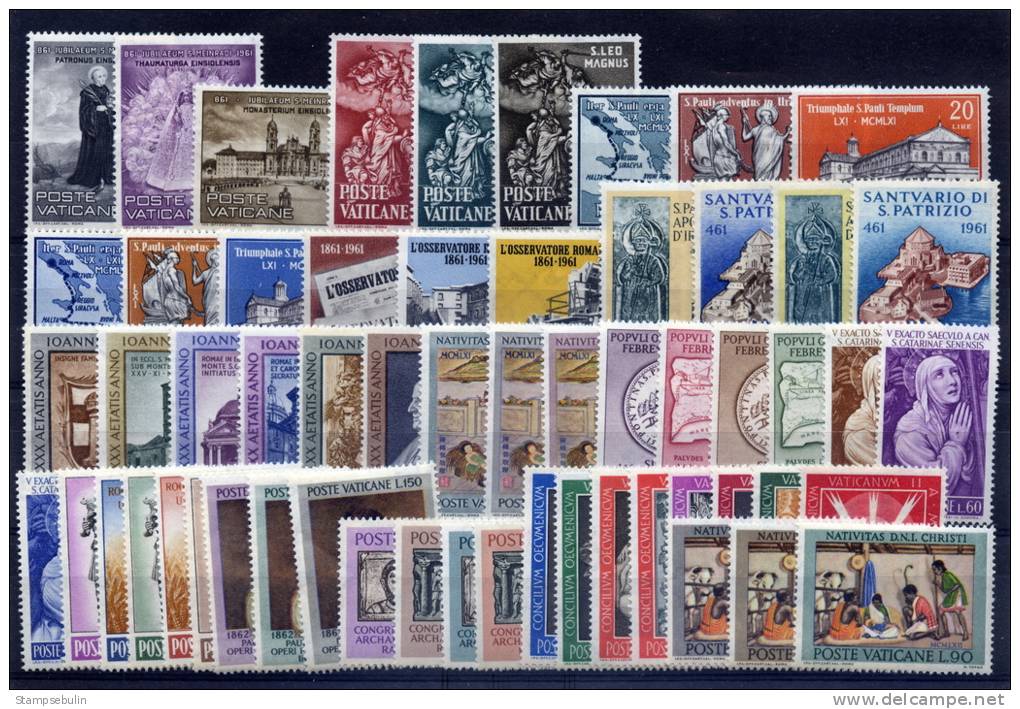 1961-62 COMPLETE YEAR PACK MNH ** - Années Complètes