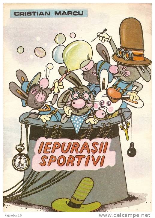 "Iepurasii Sportivi" - Cristian Marcu - Ed. Sport-Turism 1990 [coloriage / Carte De Colorat / Kolorierungsheft] - Junior