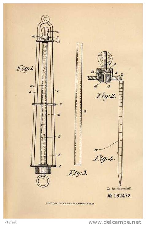 Original Patentschrift - J. Gillie In North Shields , 1904 , Tiefenmesser Für Wasser !!! - Technics & Instruments