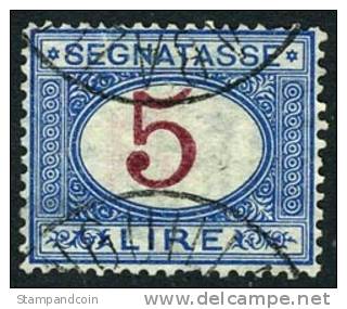 Italy J18 Used 5l Blue & Magenta Postage Due From 1903 - Postage Due