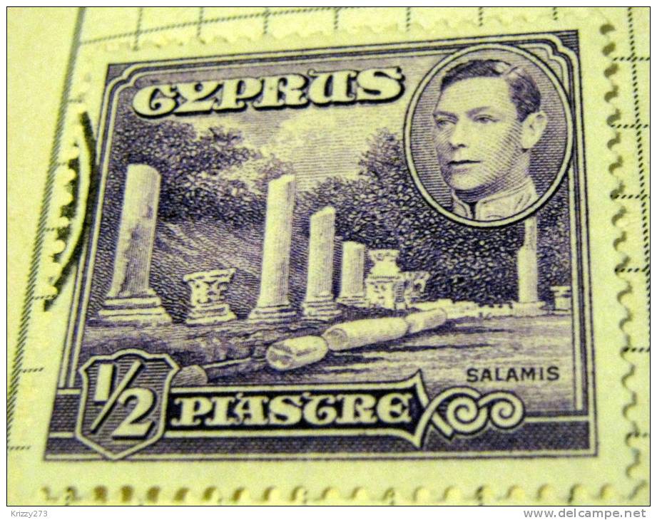 Cyprus 1938 King George VI Salamis 0.5p - Used - Cyprus (...-1960)