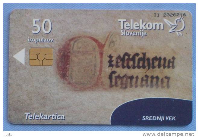 MIDDLE AGES - Celovski Rokopis ..Slovenia Olsd Rare Card, Only 7.997 Ex. * Moyen-Age Archaeology Archéologie - Slovenia