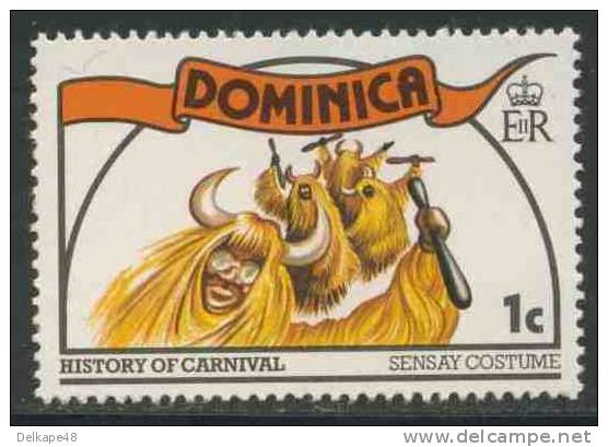 Dominica 1978 Mi 562  ** Sensay Costume - History Of Carnival / Stier-Kostüme Mit Strohumhang - Karneval / Carneval - Carnival