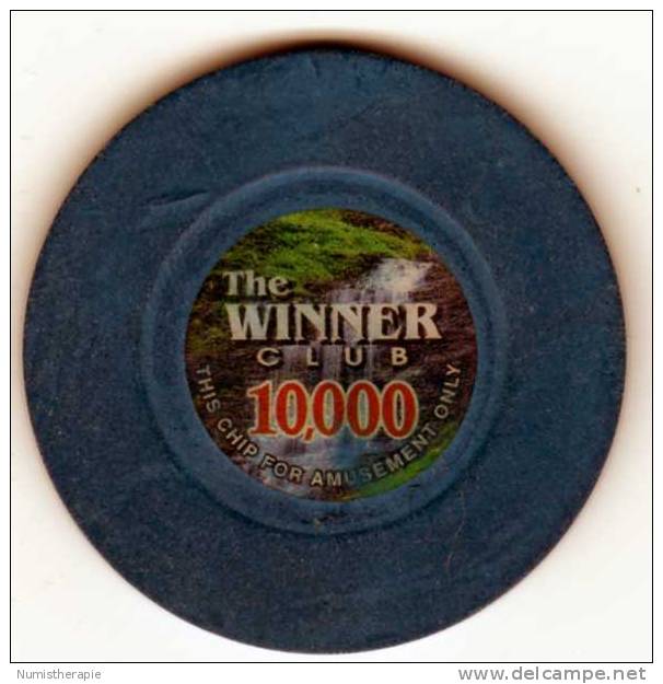 Jeton De Casino : The Winner Club 10,000 (Diamètre 47 Mm) - Casino