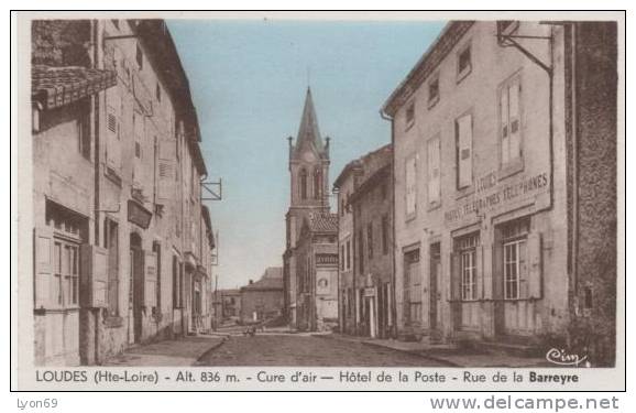 LOUDES POSTE  HOTEL DE LA POSTE  RUE DE LA BRREYRE - Loudes